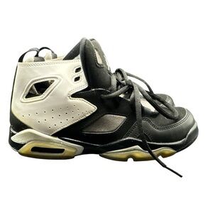 Air Jordan Retro Flightclub 91 Black White Basketball Shoes size 5 Youth